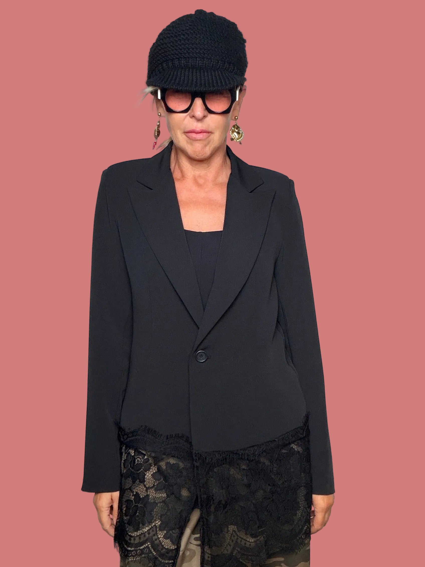 Giacca Blazer in Pizzo Nero Le Streghe