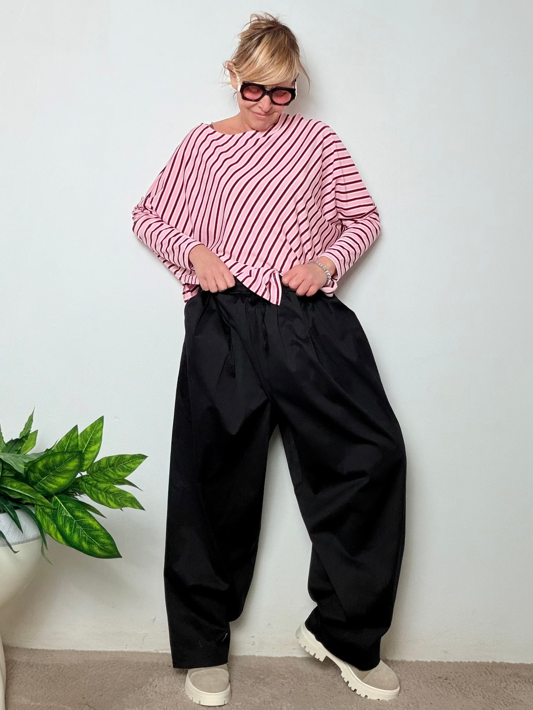 Maglia Over a Righe Diagonali