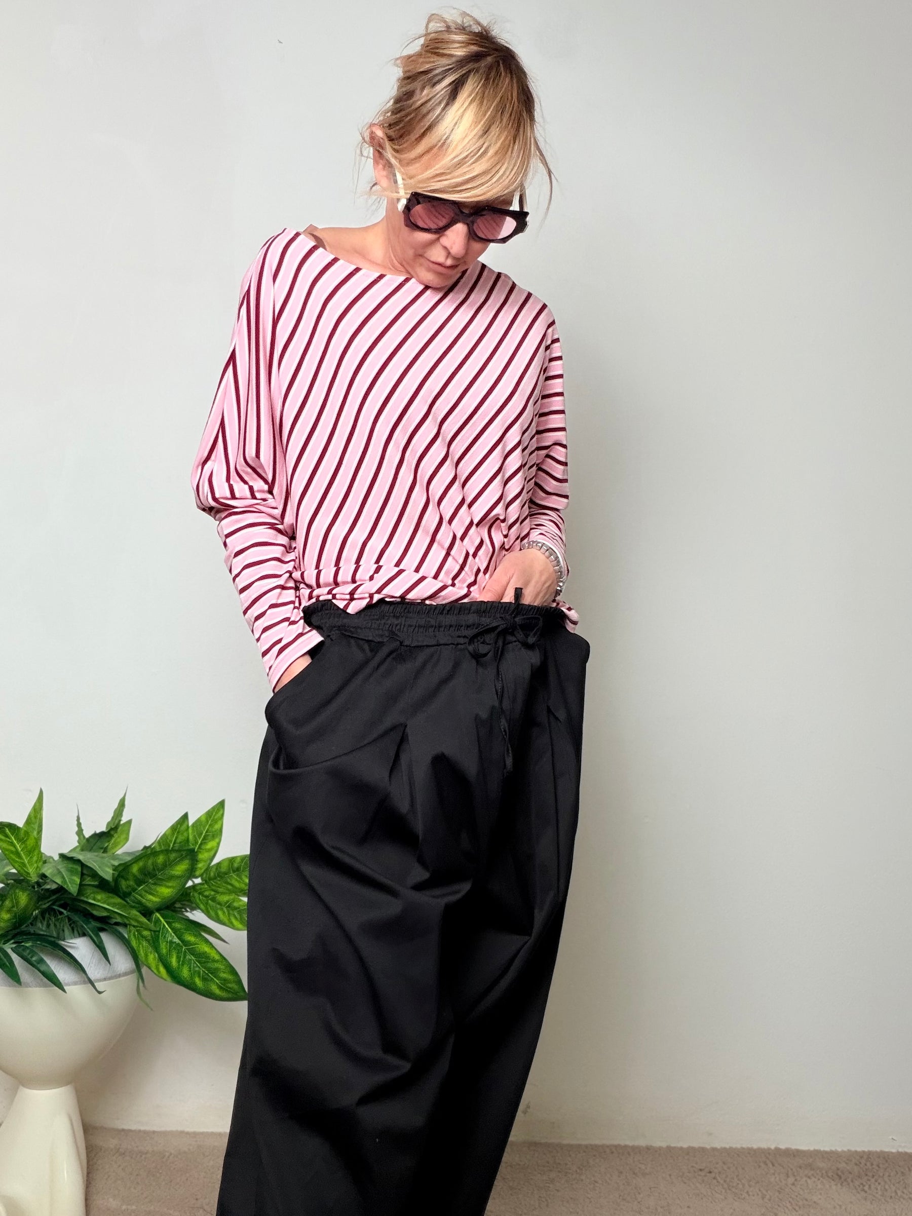 Pantalone over con coulisse in vita