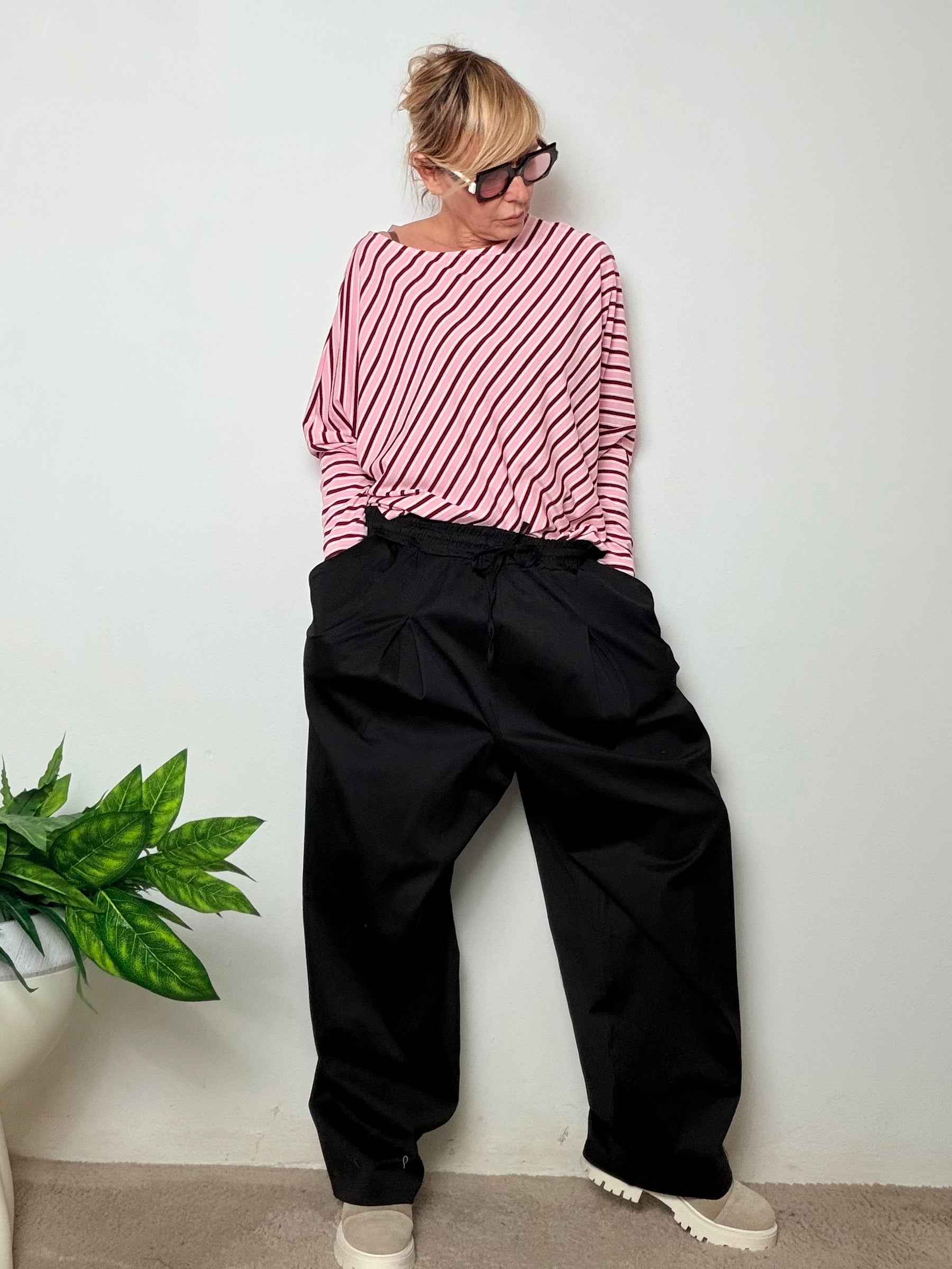 Maglia Over a Righe Diagonali