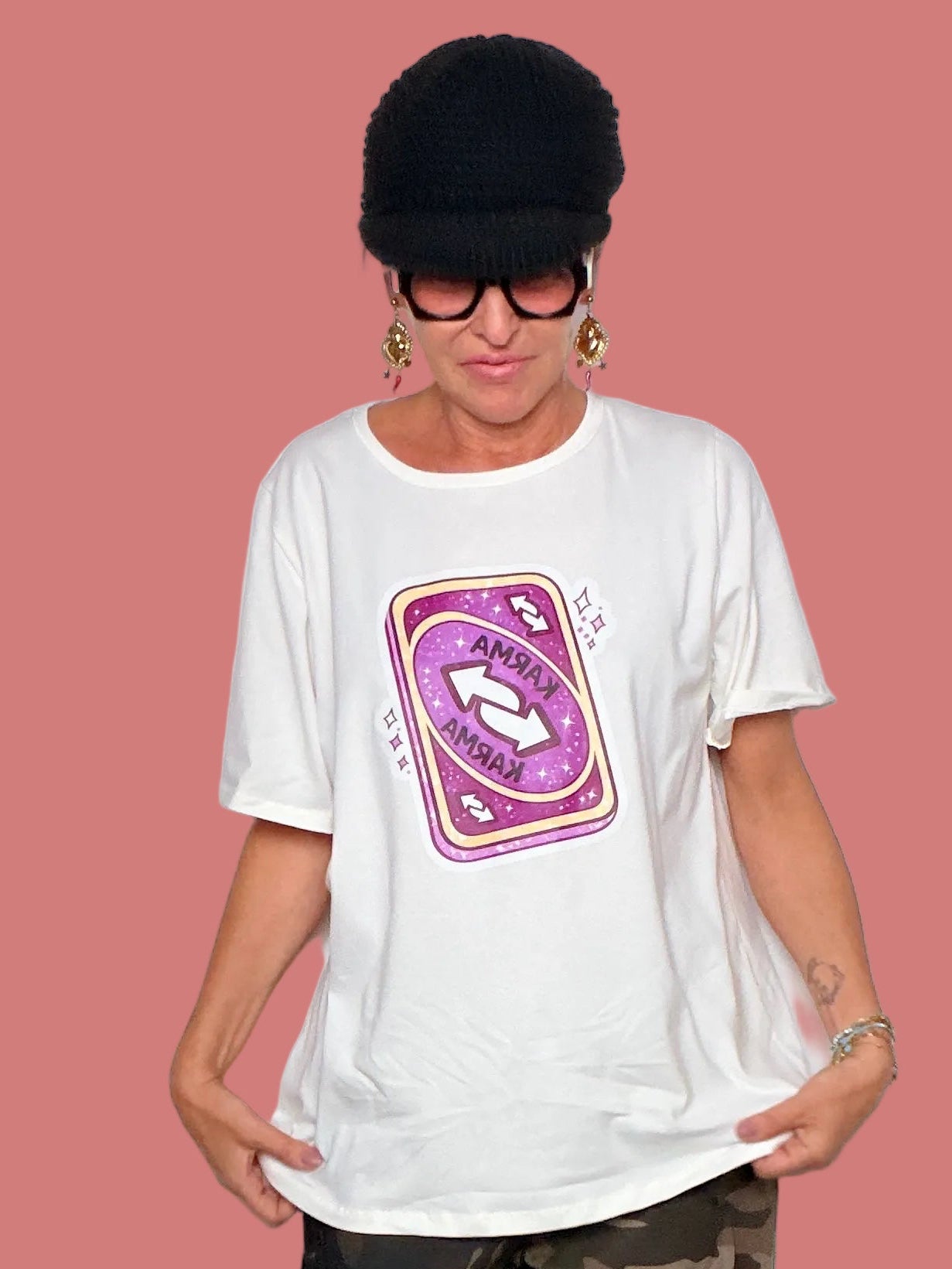T-Shirt Karma in Cotone Elasticizzato
