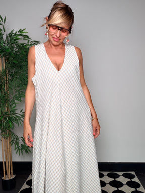 Abito Maxi Vichy Scollo V