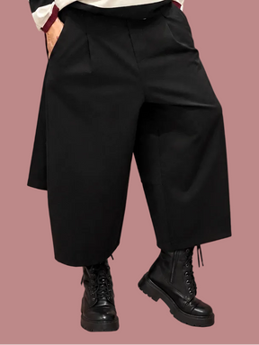 Pantalone crop a gamba ampia in punto Milano