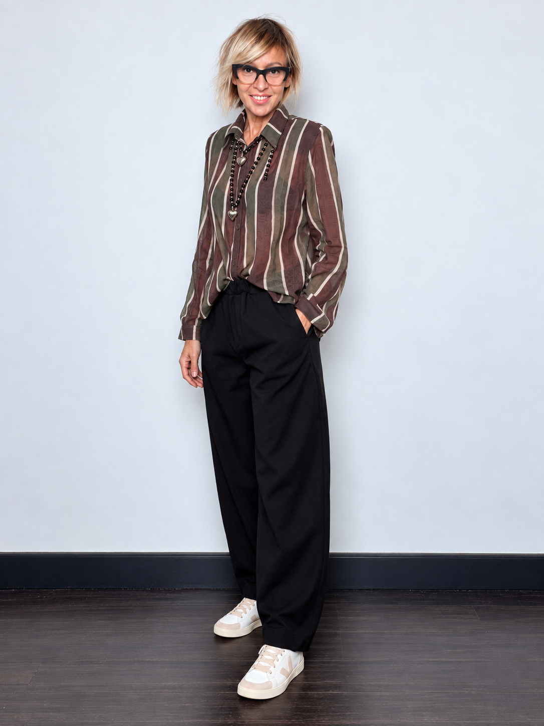 Pantalone in bengalina modello ovetto