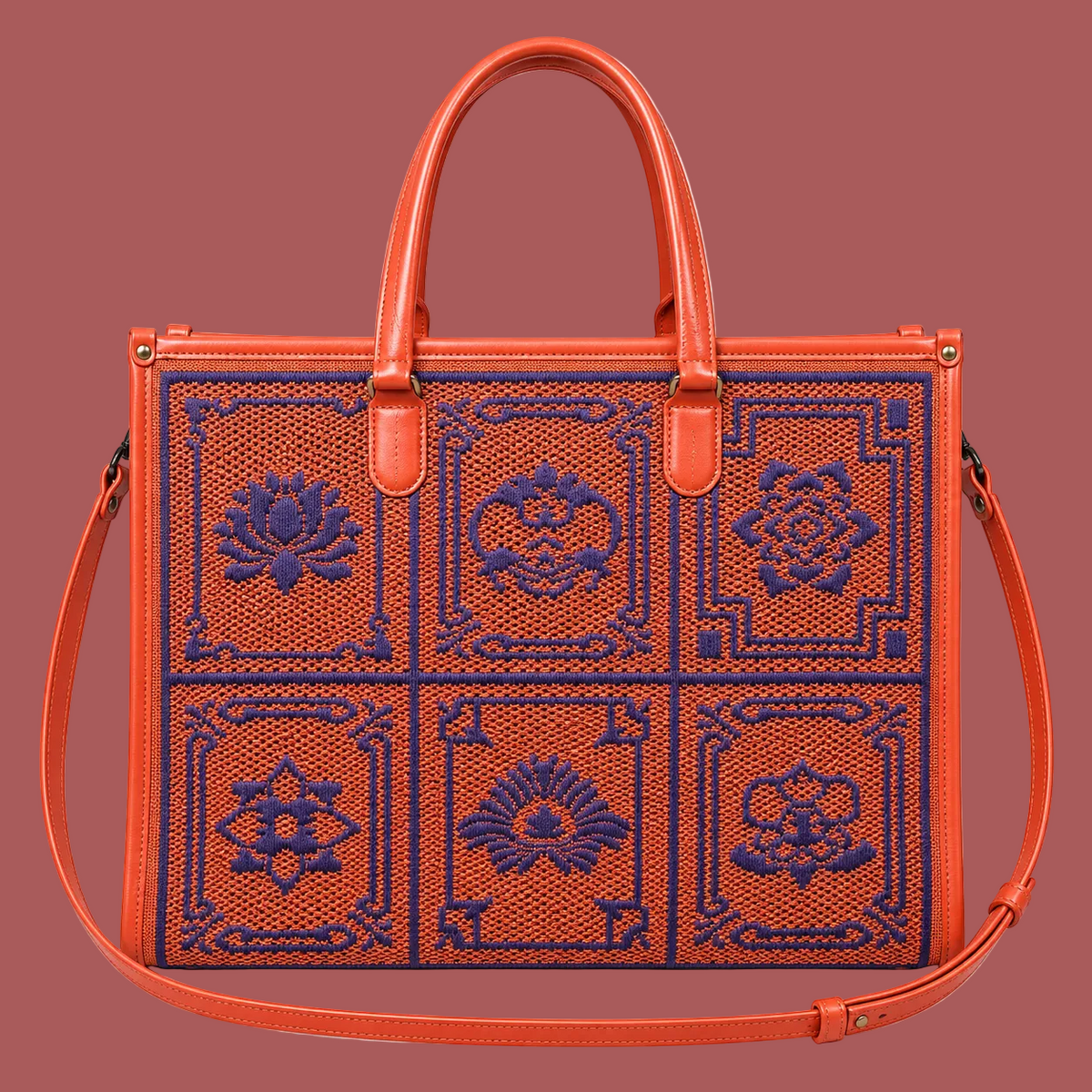 Borsa tote Brown Incenso in tessuto e pelle