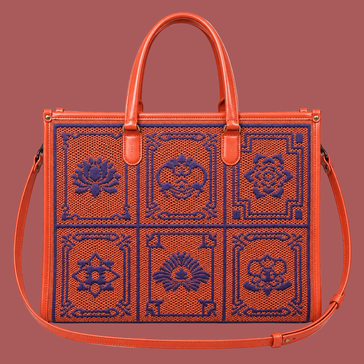 Borsa tote Brown Incenso in tessuto e pelle