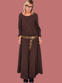 Tuta over moro con scollo rotondo e pantalone ampio