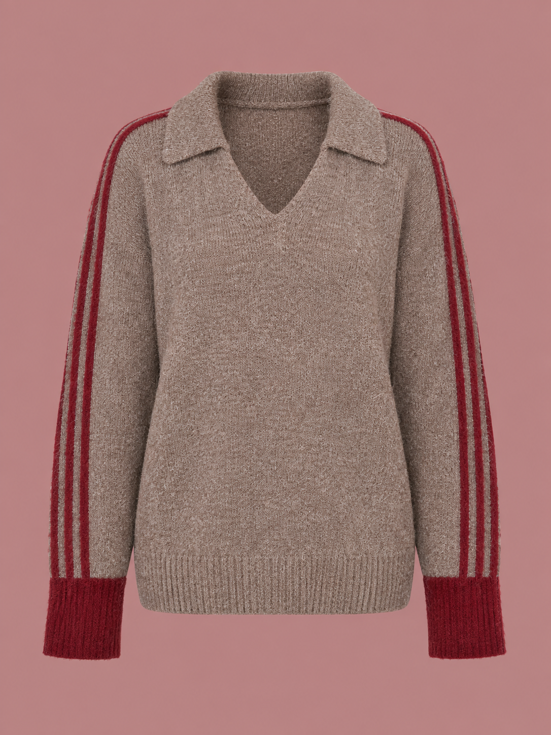 Maglia Polo con Righe a Contrasto Female