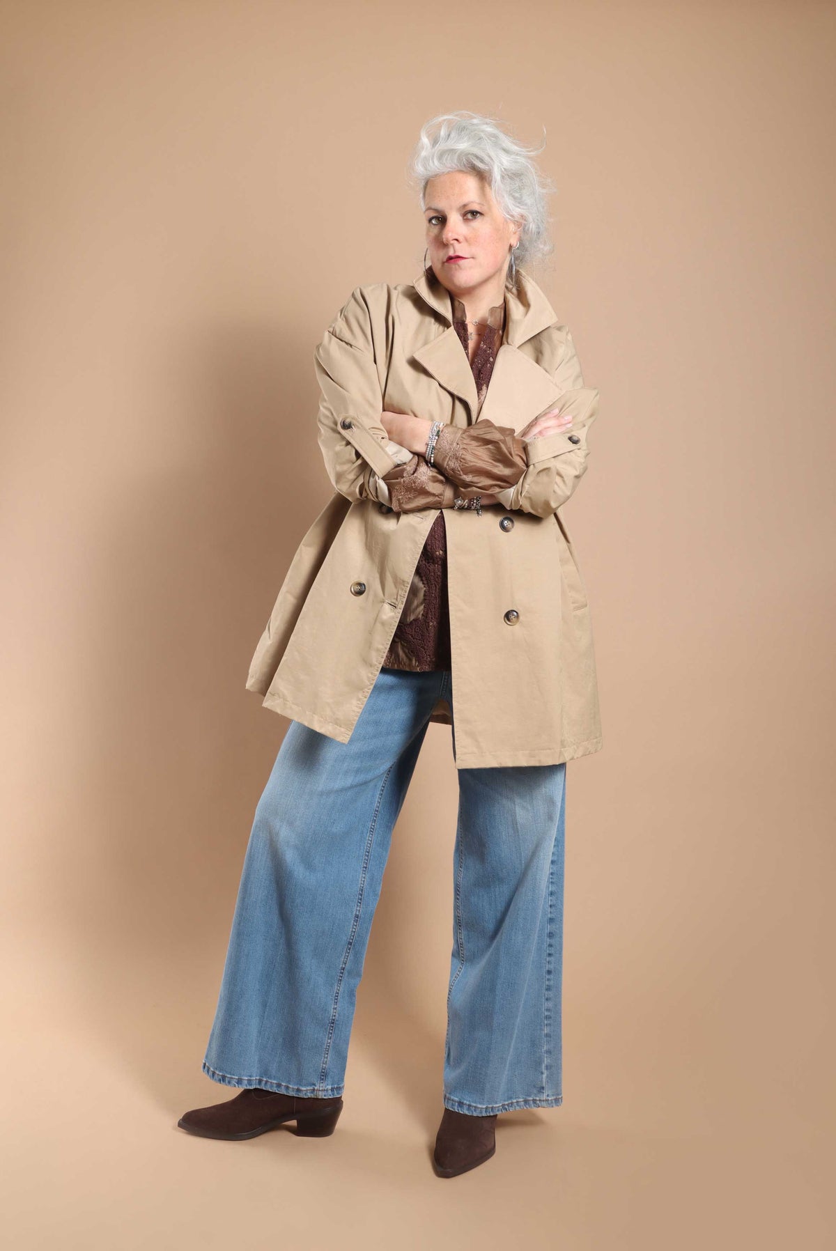 DEJA VU - Impermeabile in Taffetà Over con Doppi Bottoni PREORDINI