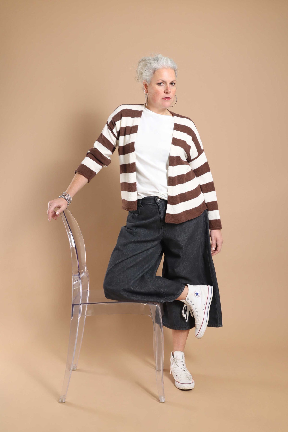 DEJA VU -Cardigan a Righe Morbido Over PREORDINI