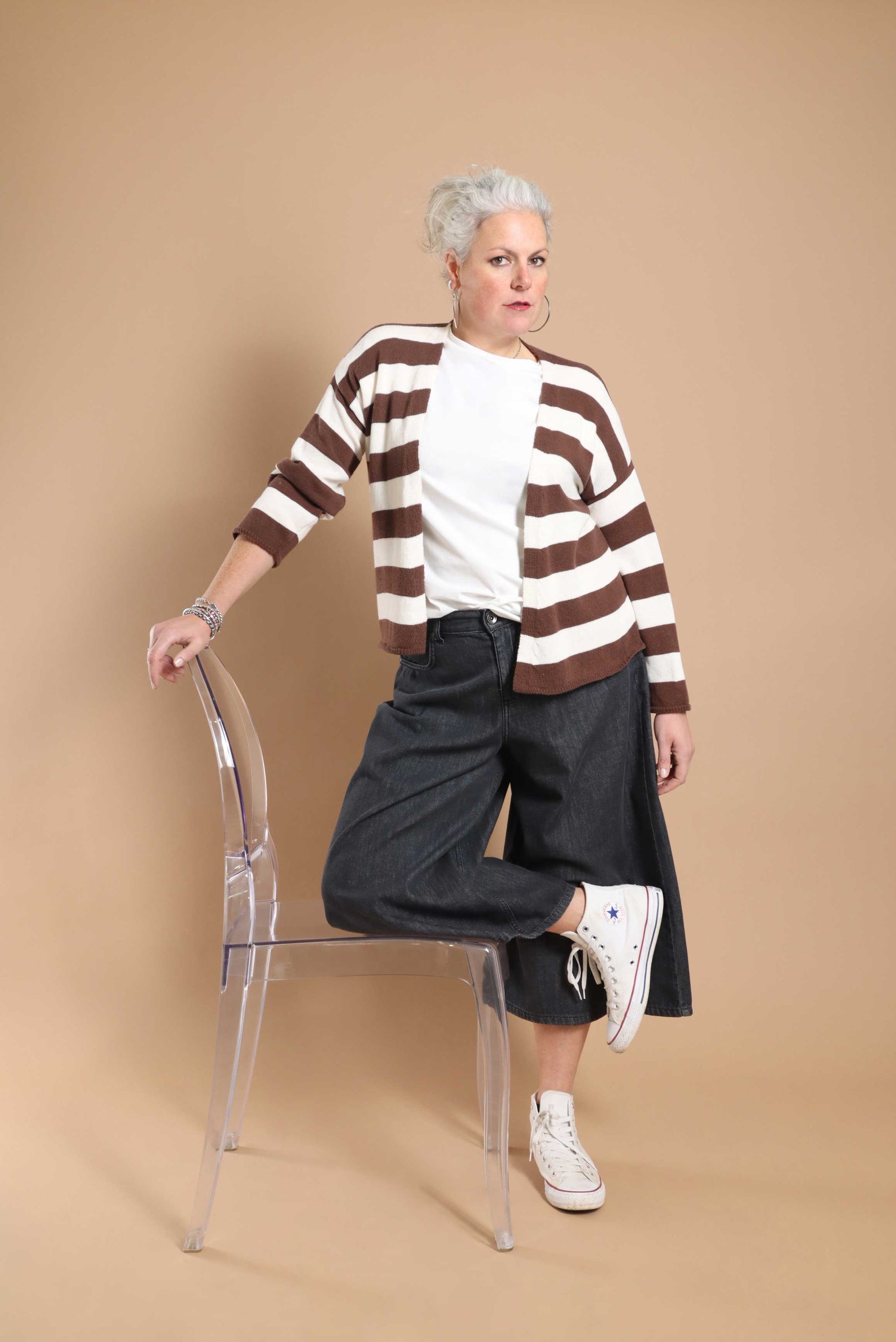 DEJA VU -Cardigan a Righe Morbido Over PREORDINI