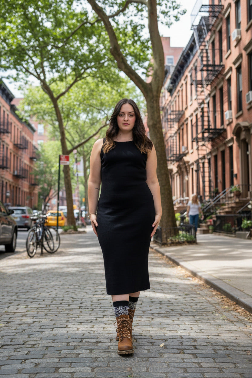 DEJA VU_  Tubino essenziale linea midi