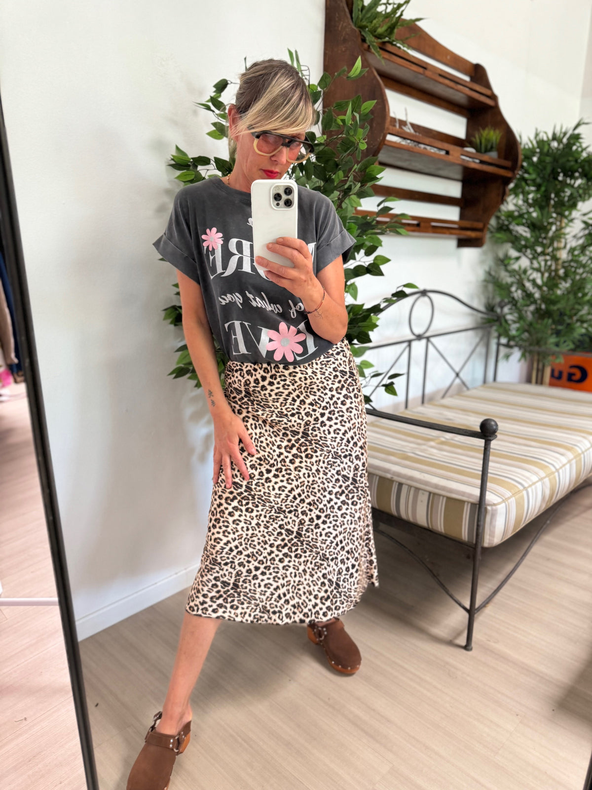 FEMALE - GONNA MIDI - ANIMALIER