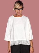 T-shirt con frangia Susy Star in cotone elasticizzato