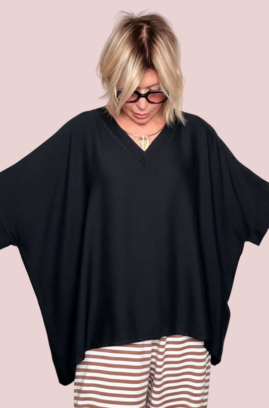 Camicia oversize nera