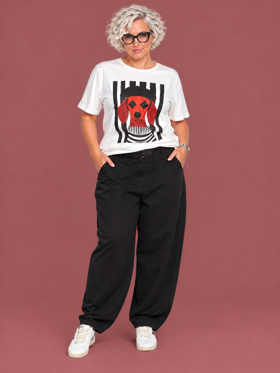 Pantalone stella — modella curvy