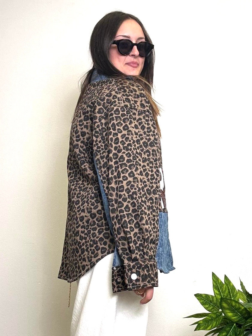 Giacca Vintage Patchwork Animalier