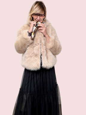 SOUVENIR - ECOPELLICCIA SOFT CLOUD CON FOULARD MIELE V38A0389/ MIELE SOUVENIR 