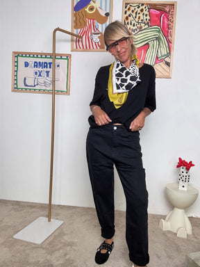 DEJA - VU - Jeans donna boyfriend fit  Relax in versione cool A25SO204/ NERO DEJA VU 