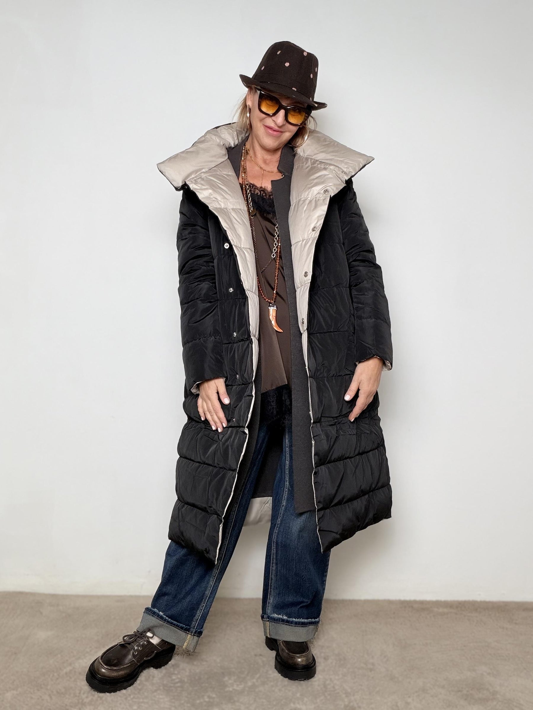 DEJA VU - PIUMINO DOUBLE MAGIC A25SO605/ NERO/FANGO DEJA VU 