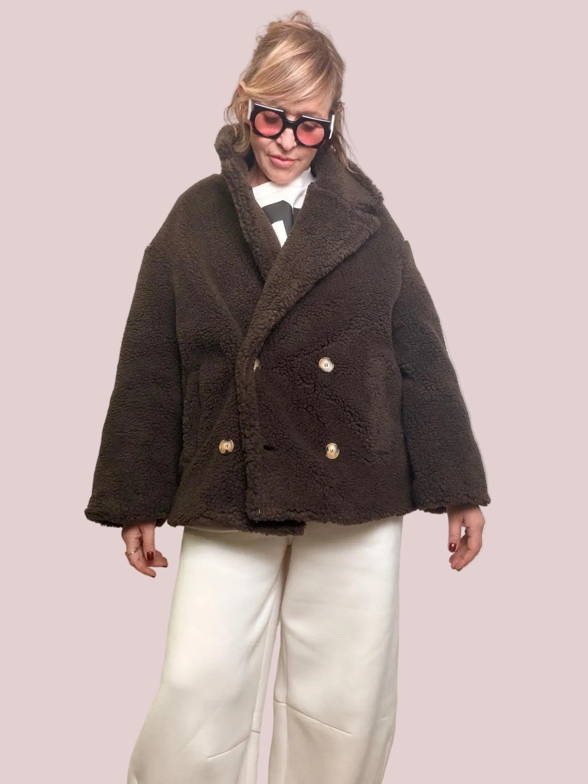 Teddy jacket morbidosa e super coccola M38F1610/ MORO SOUVENIR 