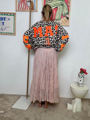 FEMALE - Gonna Lunga Plissé Effetto Stropicciato  Libertà di Movimento, Stile Naturale ROSA W5852/ ROSA FEMALE 