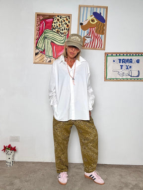 DEJA VU - CAMICIA OVER POPELINE STRETCH - BIANCO UN101/ BIANCO DEJA VU 