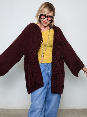 deja vu - Cardigan maxi effetto cocoon  Abbraccio di stile VINO A25SS602/ VINO DEJA VU 