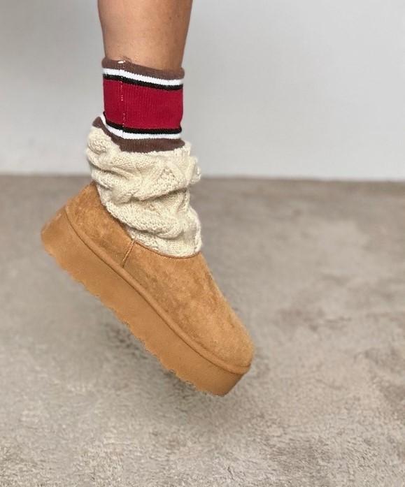 FEMALE - SCARPA CON CALZINO INCORPORATO PLATFORM 96-51/ BEIGE FEMALE 