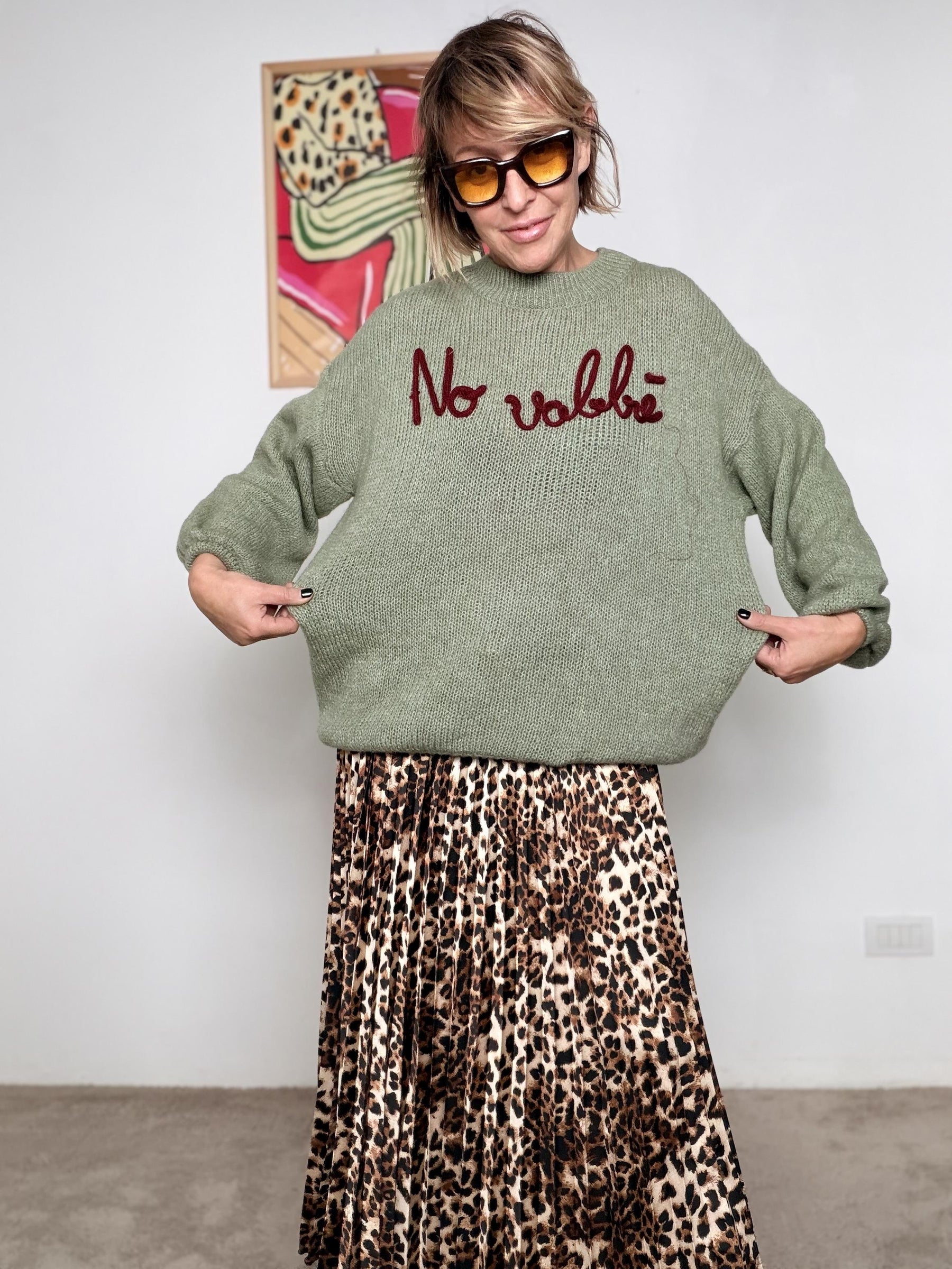 FEMALE - Maglia over No vabbè SAlVIA A2702/ SALVIA FEMALE 