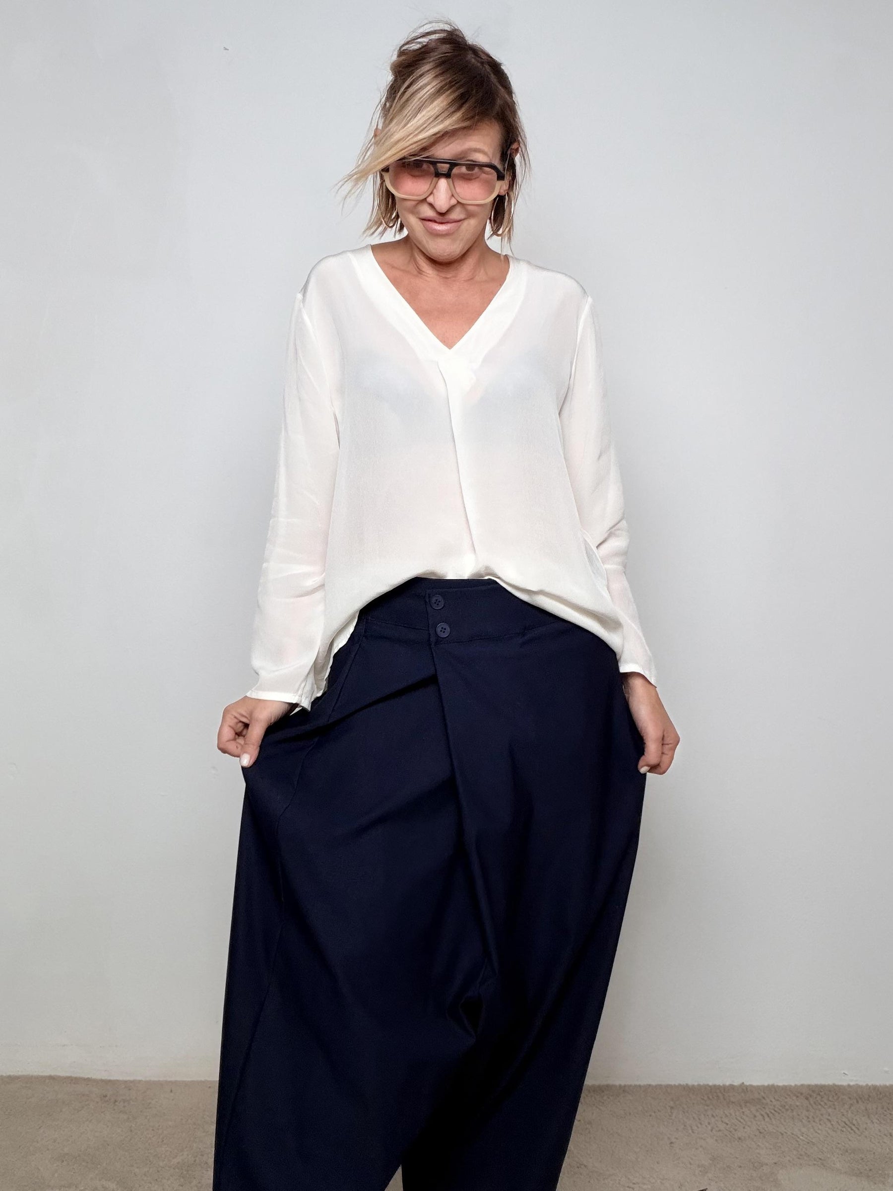 DEJA VU - Pantalone  donna turca blu A25FL208/ BLU DEJA VU 