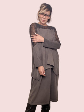 DEJA VU - Maglia Soft Lace Mood A25RH408/ MORO DEJA VU 