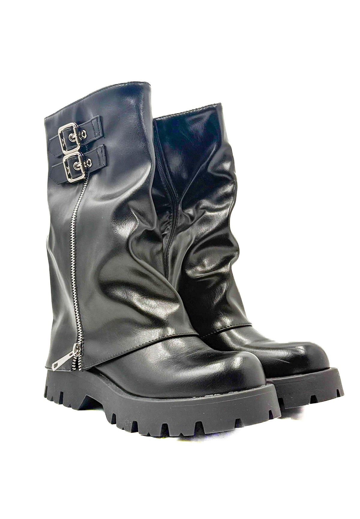 Stivale Biker Basso Nero 76564/ NERO FEMALE 