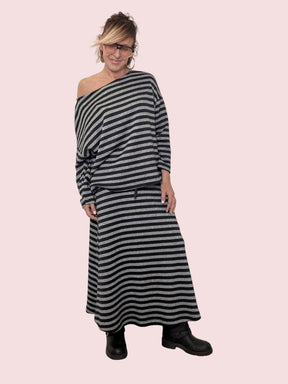 SOUVENIR - Maglia Stripy Relax S38M1275/ GRIGIO SOUVENIR 