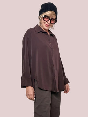 Camicia fluida dal fascino essenziale L5M239/ MORO FEMALE 