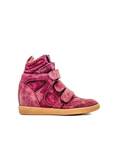 Sneaker con Zeppa in Camoscio  Color Vinaccia MATILDA/ WINE DIVINE FOLLIE 