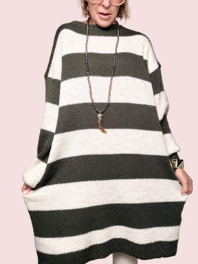 FEMALE - ABITO  MAXI STRIPE COZY BOSCO 8111/ BOSCO FEMALE 