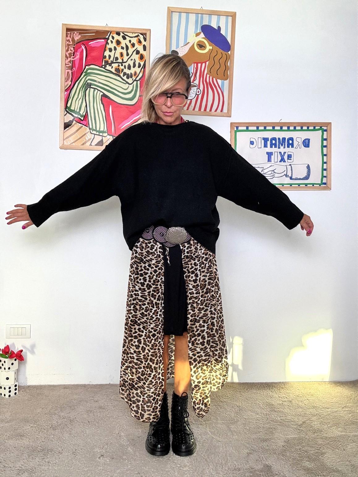 DEJA VU - Maglia donna  basic e versatile NERA A25IL405/ NERO DEJA VU 