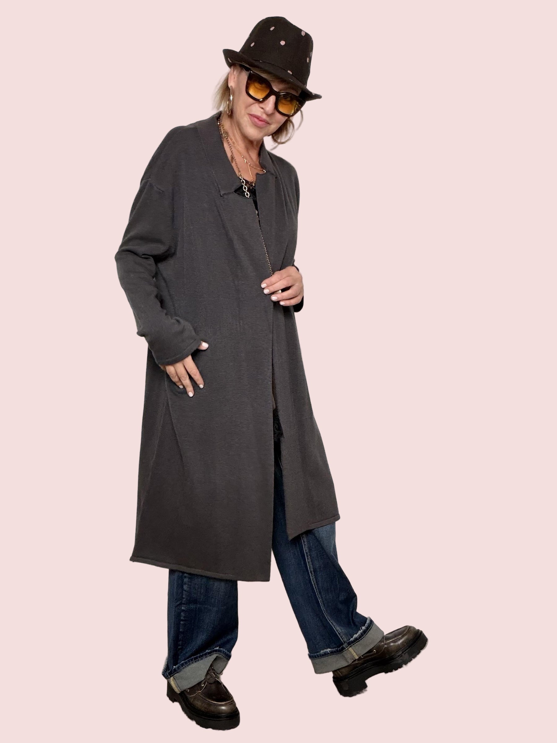 DEJA VU - CARDIGAN FLUID CHIC A25VC601/ MORO MALTINTO DEJA VU 