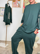 DEJA VU -  Felpa over unisex  lo stile che (ti) coccola VERDE A25RU406/ VERDE DEJA VU 