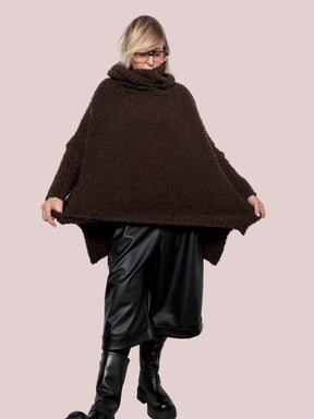 FEMALE - MAXI MAGLIA NUVOLETTA SOFT  il pullover che ti avvolge con leggerezza 9633/ MORO FEMALE 