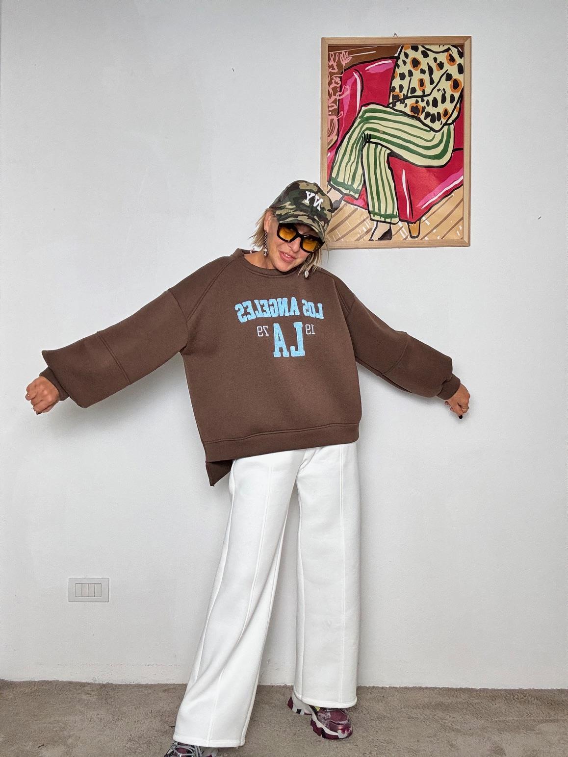 FEMALE - FELPA LOS ANGELES MORO R50369/ MORO FEMALE 