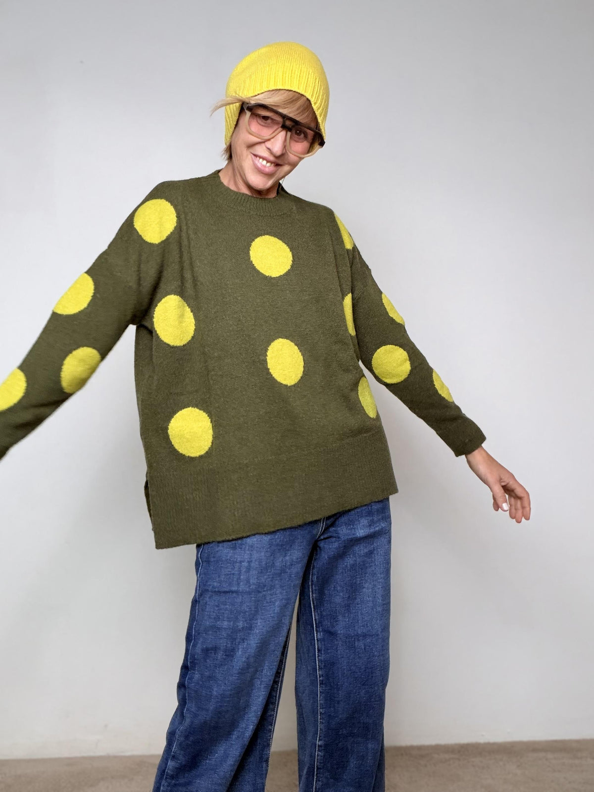 DEJA VU - Maglia Happy Pois VERDE A25IL409/ VERDE DEJA VU 