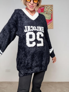 FEMALE - Maglia Abito College Furry NERA ZM52186/ NERO FEMALE 