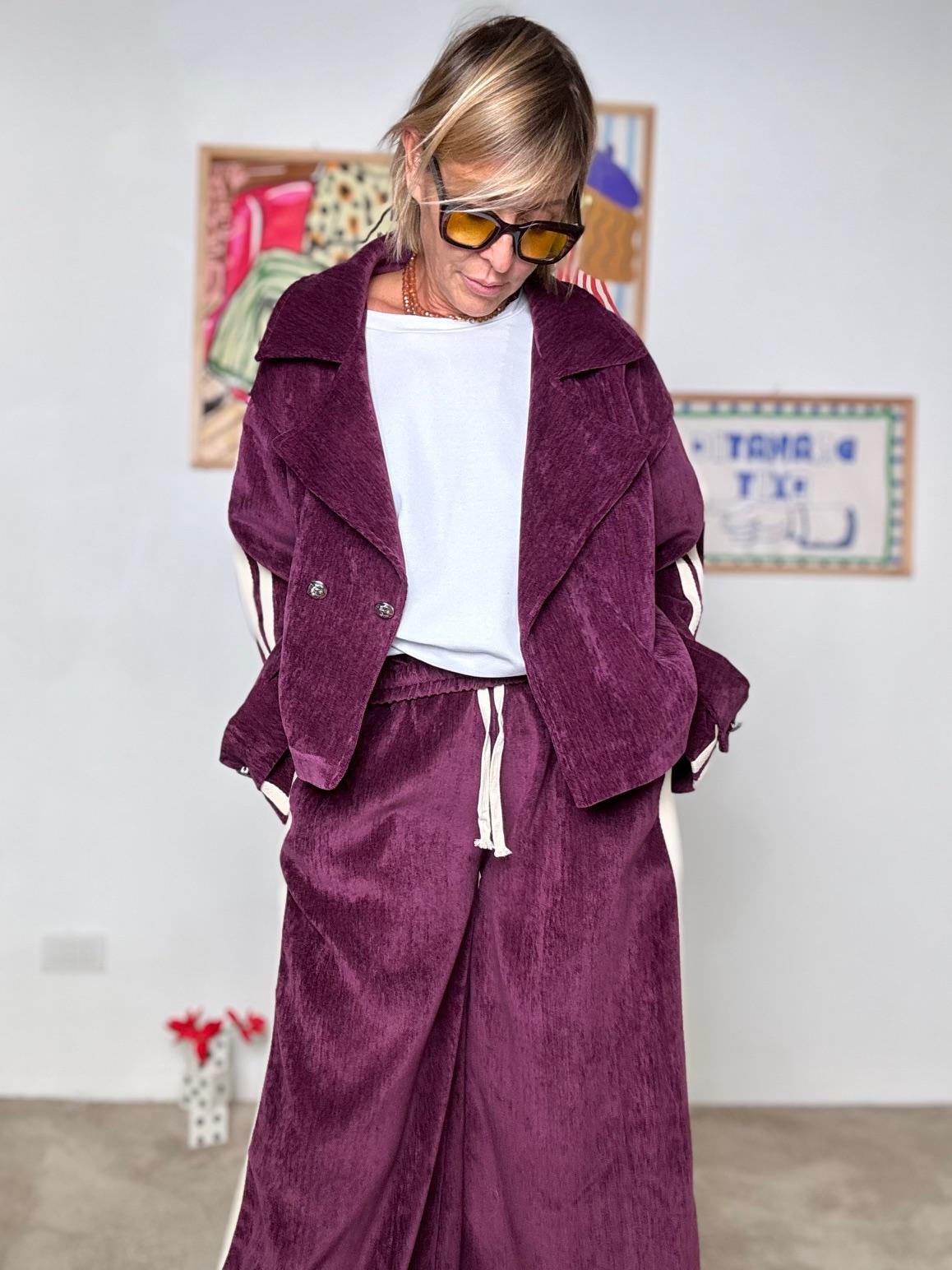 FEMALE -  GIACCA VELVET DRIVE A7803-D5/ VINO FEMALE 