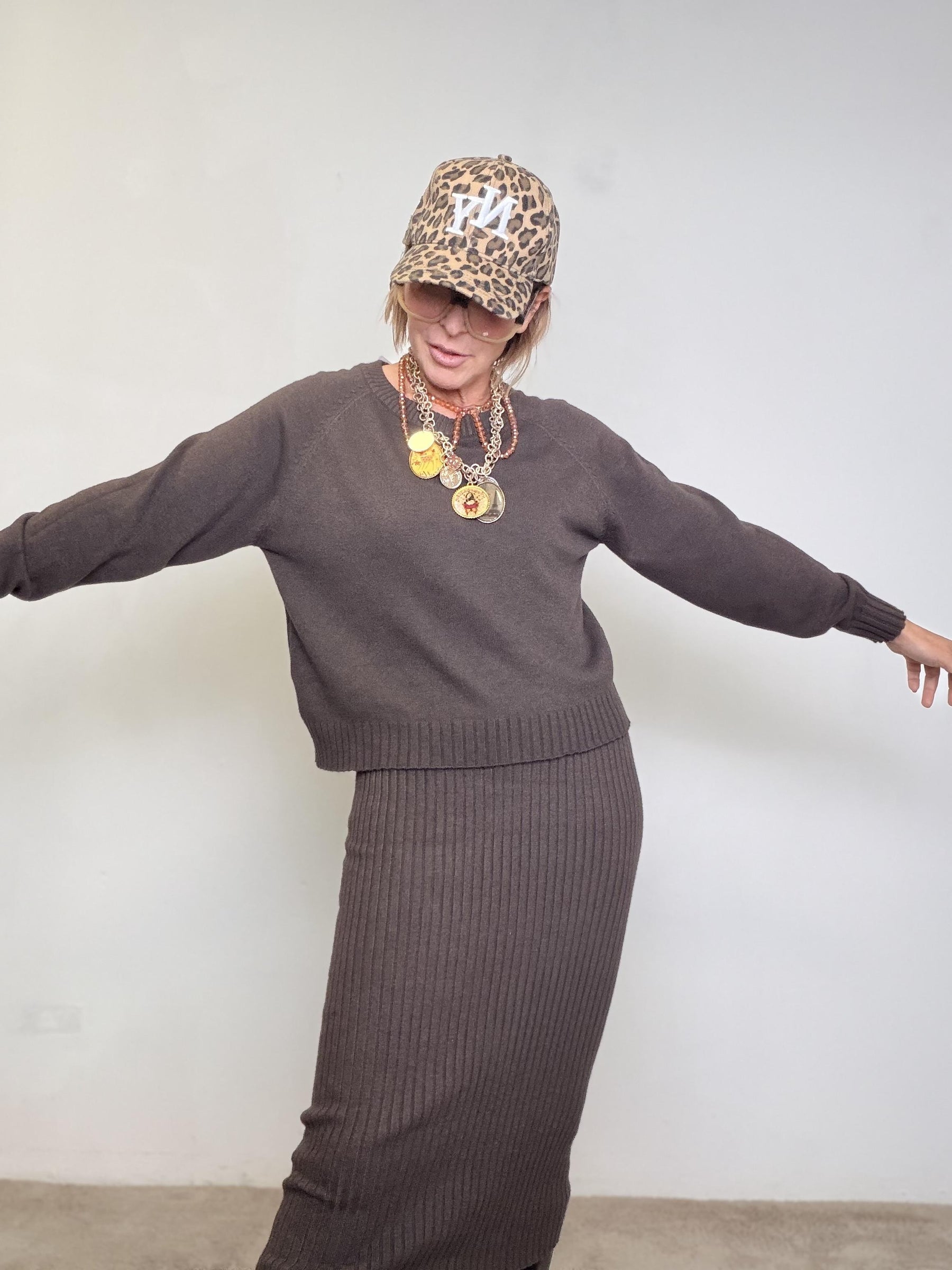 SUSY MIX -  ABITO Completo Knit Chic MORO 103591036 0/ MORO SUSY MIX 