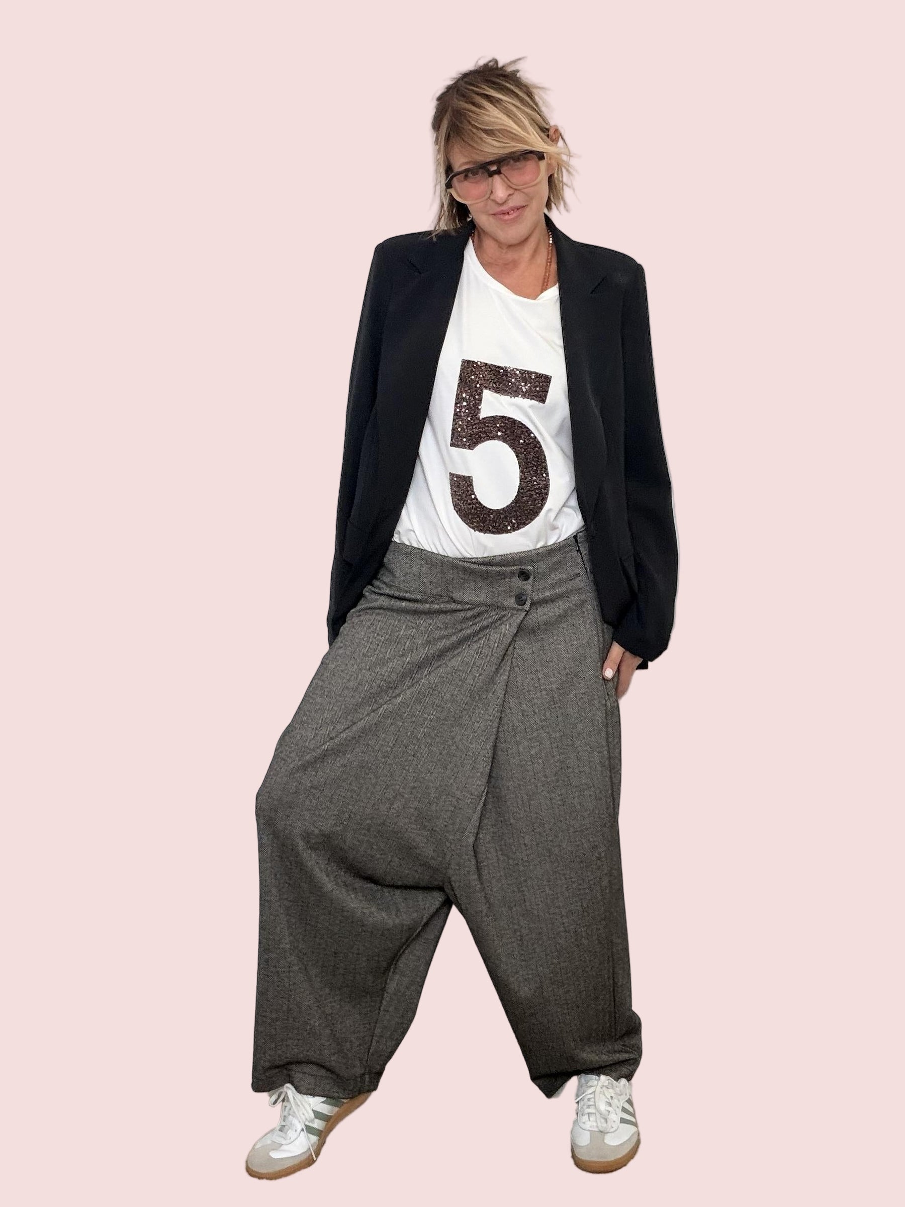 DEJA VYU - Pantalone Twist Style A25FL216/ GRIGIO DEJA VU 