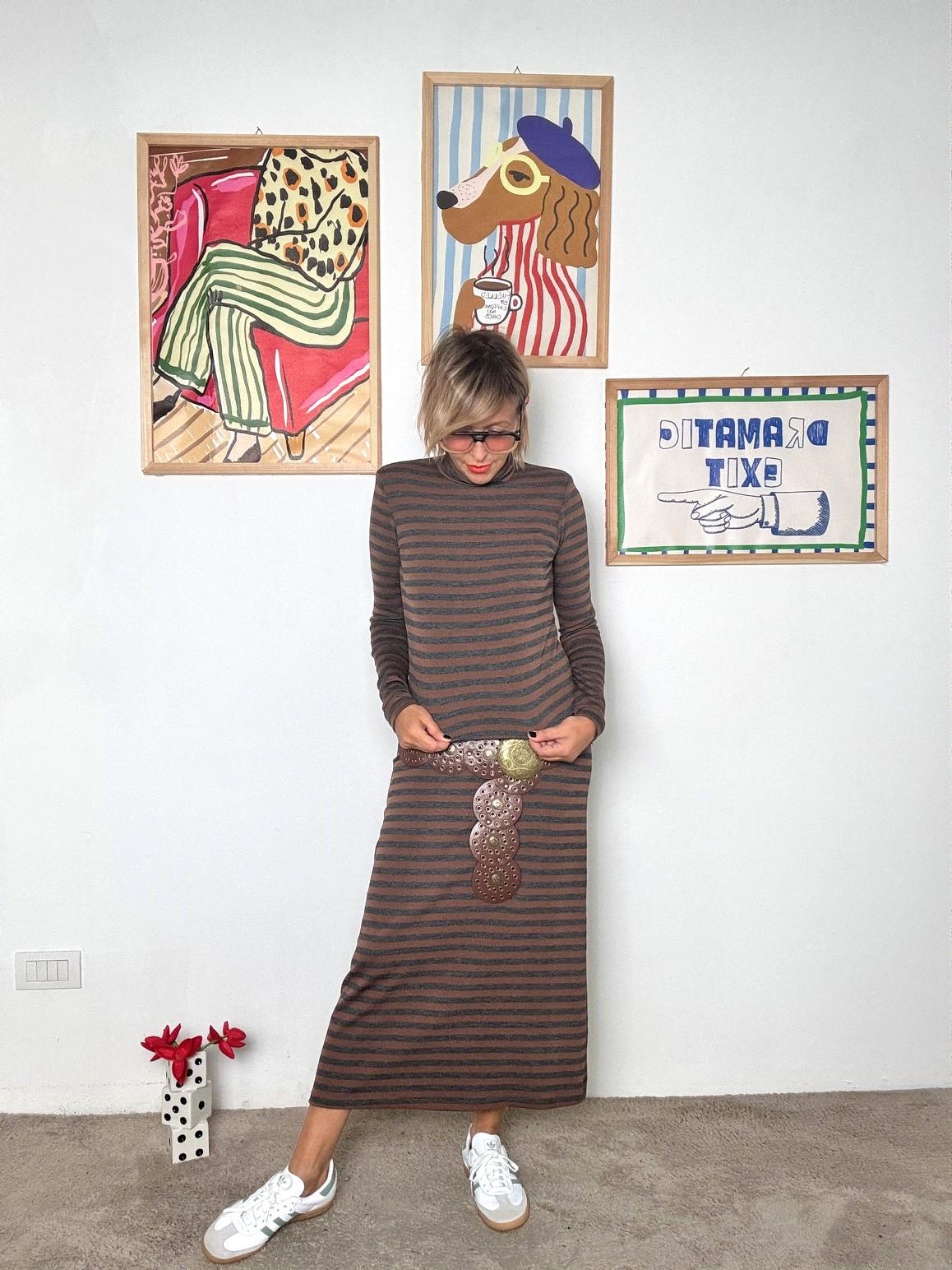 SOUVENIR - Abito Linea Grafica M38F1211/ GRIGIO SOUVENIR 