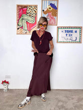 DEJA VU - Gonna lunga effetto satin  Eleganza easy con un tocco sporty vino A25IS302/ VINO DEJA VU 