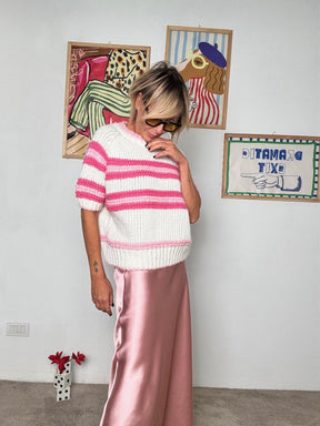 FEMALE - GONNA   LUMINOSA, FLUIDA E CON TANTO CARATTERE ROSA H1166-R3FW25/ ROSA CIPRIA FEMALE 